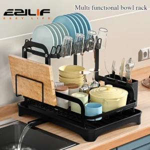 2-Tier Dish Rack with Drainboard